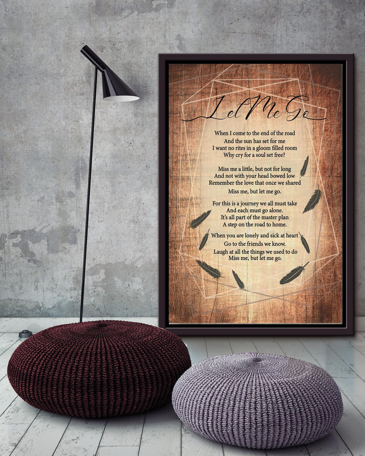 Let Me Go Vintage Poem Wall Art Memorial Quote For Memorial Day Framed Canvas Framed Prints, Canvas
