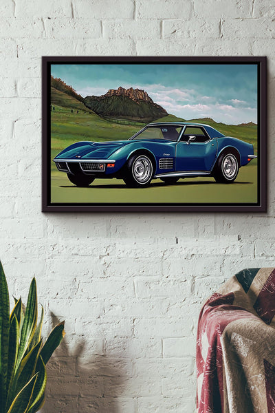 Maserati Ghibli Car Poster n Framed Matte Canvas