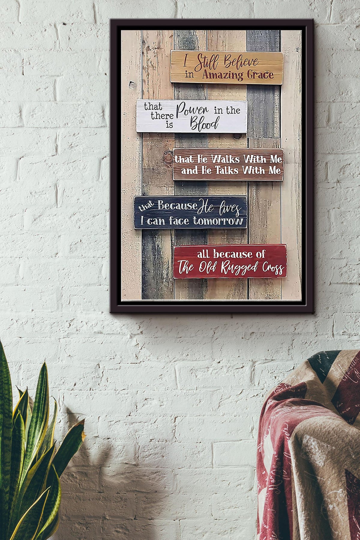I Still Believe In Amazing Grace Bible Poster Framed Matte Canvas