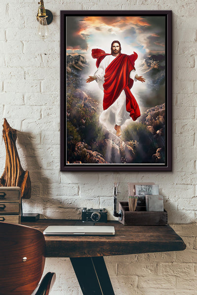 Christan Jesus Art Poster Framed Matte Canvas
