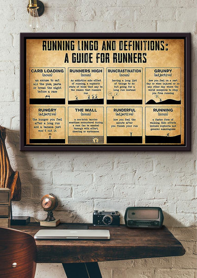 Guide For Beginer Runner Running Knowledge Gift For Marathon Runner Home Decor