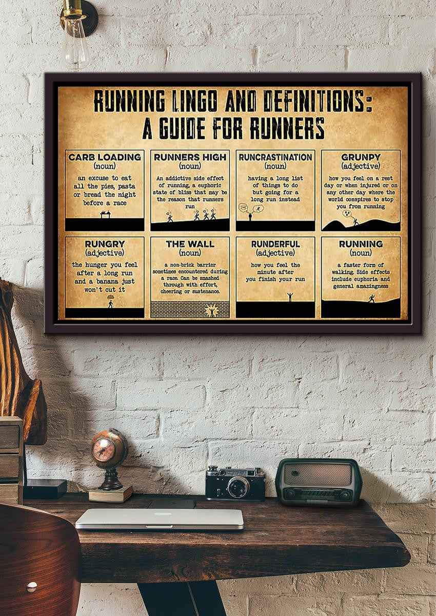 Guide For Beginer Runner Running Knowledge Gift For Marathon Runner Home Decor