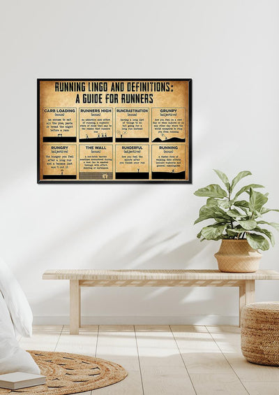 Guide For Beginer Runner Running Knowledge Gift For Marathon Runner Home Decor