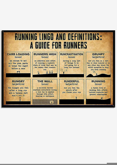 Guide For Beginer Runner Running Knowledge Gift For Marathon Runner Home Decor
