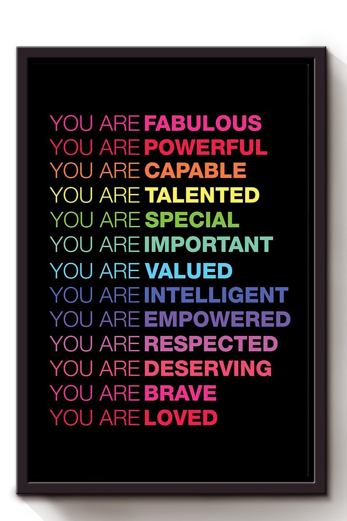 Motivation Letter For Lgbt Community From Ally In Pride Month Framed Canvas