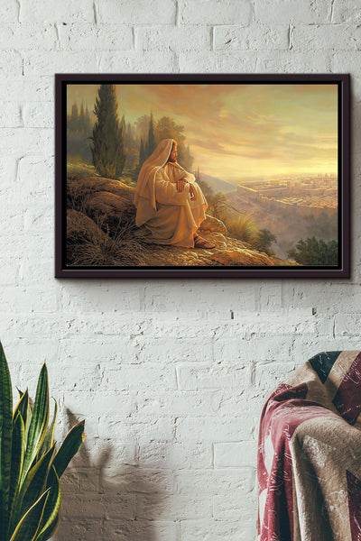 Jesus Sit On The Hill Poster n Framed Matte Canvas
