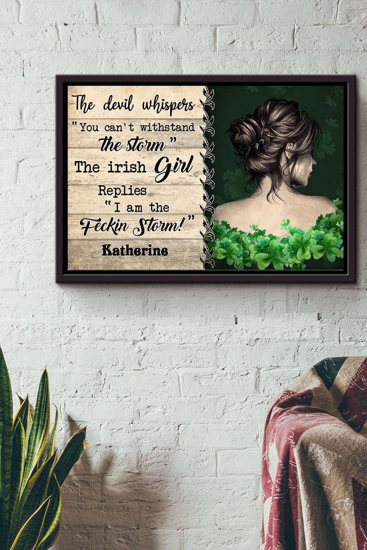 Irish Woman Whisper Poster n Framed Matte Canvas