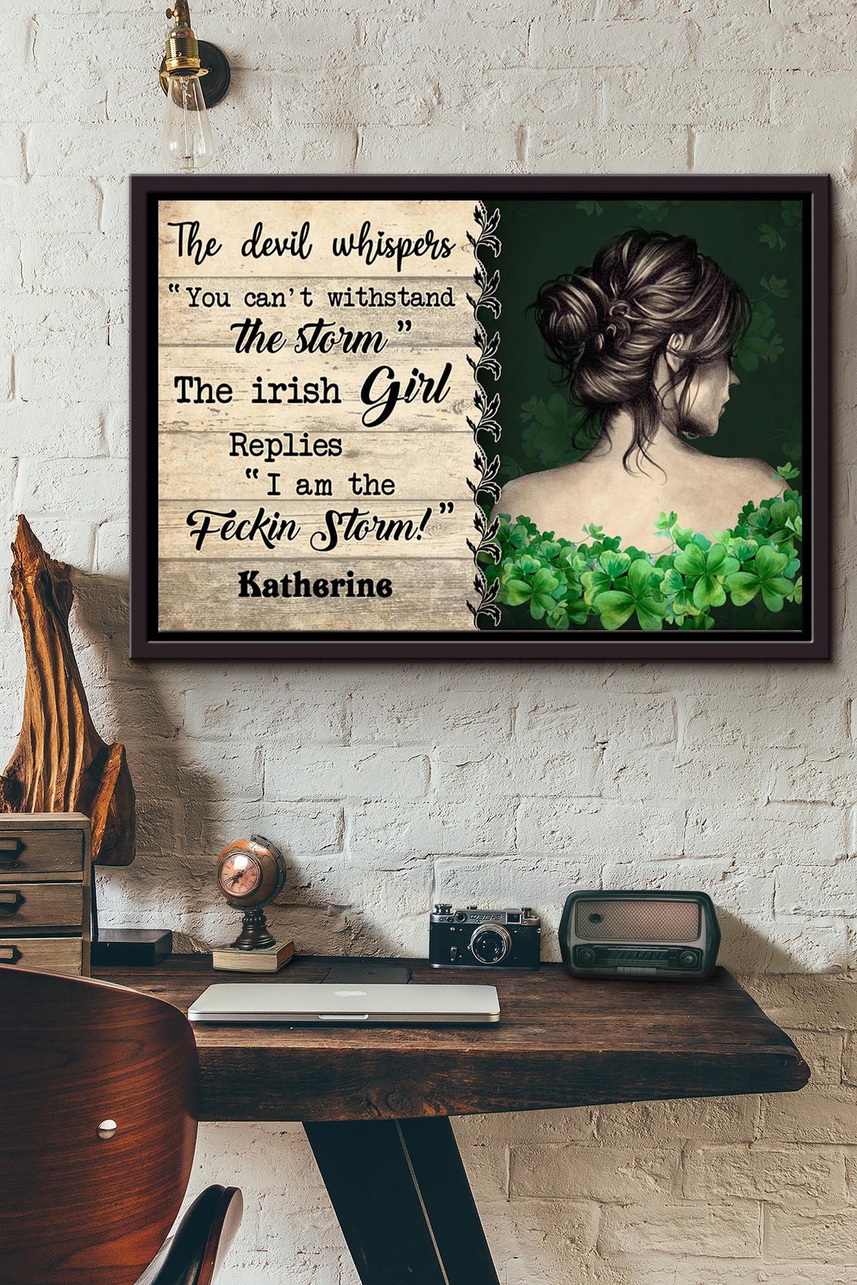 Irish Woman Whisper Poster n Framed Matte Canvas