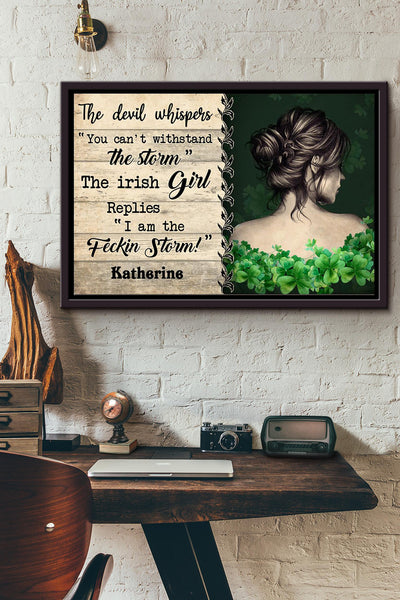 Irish Woman Whisper Poster n Framed Matte Canvas