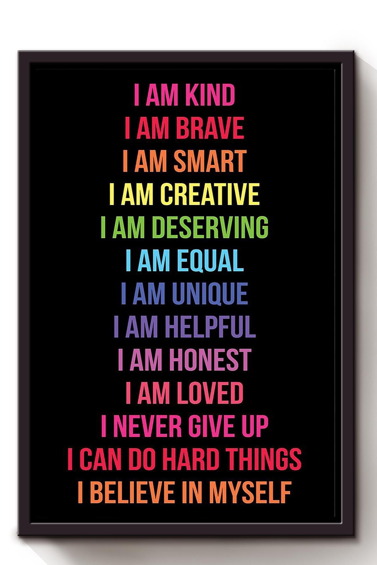 Lgbt Affirmations Quote Gift For Lgbt Month Days Pride Month Gay Lesbian Trans Bisexual Framed Canvas