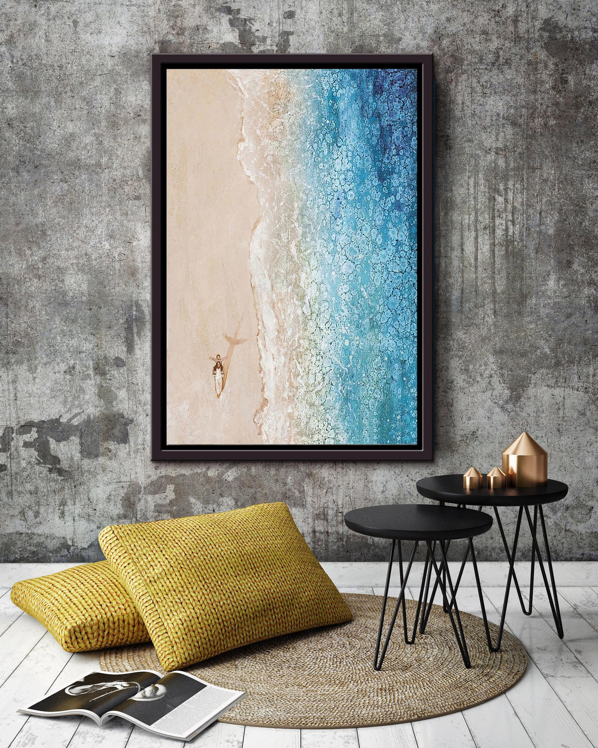Beautiful Beach Side Travelling Wall Art Gift For Tourists Souvenir Framed Canvas Framed Prints, Canvas