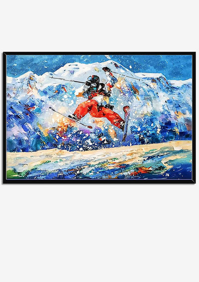 Skiing Skiing Walll Art Gift For Explorer