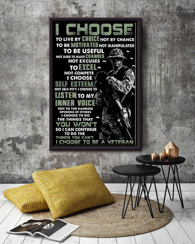Veterans Quote Veteran Wall Art Gift For Soldier Framed Canvas Framed Prints, Canvas