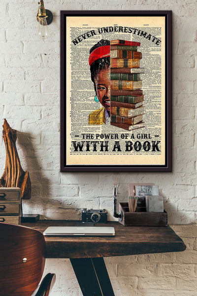 Never underestimate the power of a girl - amanda gorman the hill we climb poem - positive women quotes Framed Matte Canvas