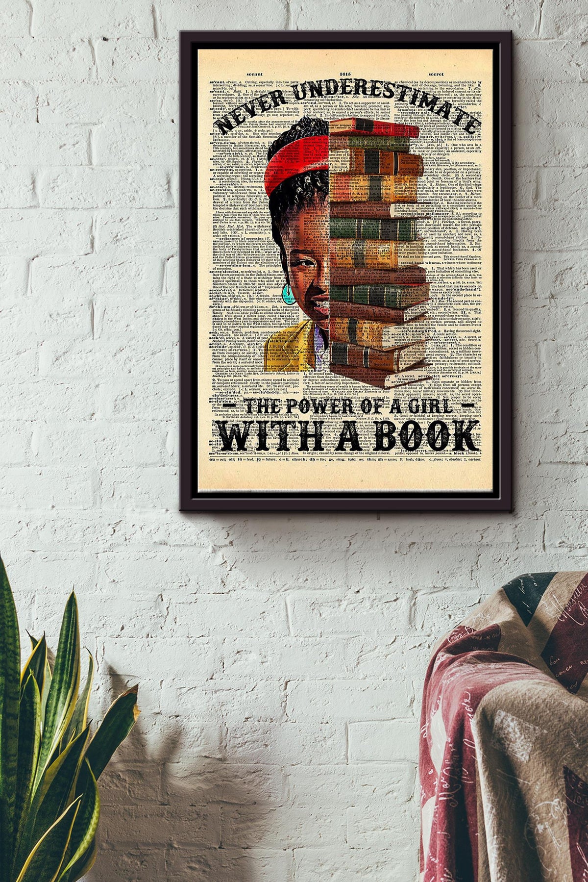 Never underestimate the power of a girl - amanda gorman the hill we climb poem - positive women quotes Framed Matte Canvas