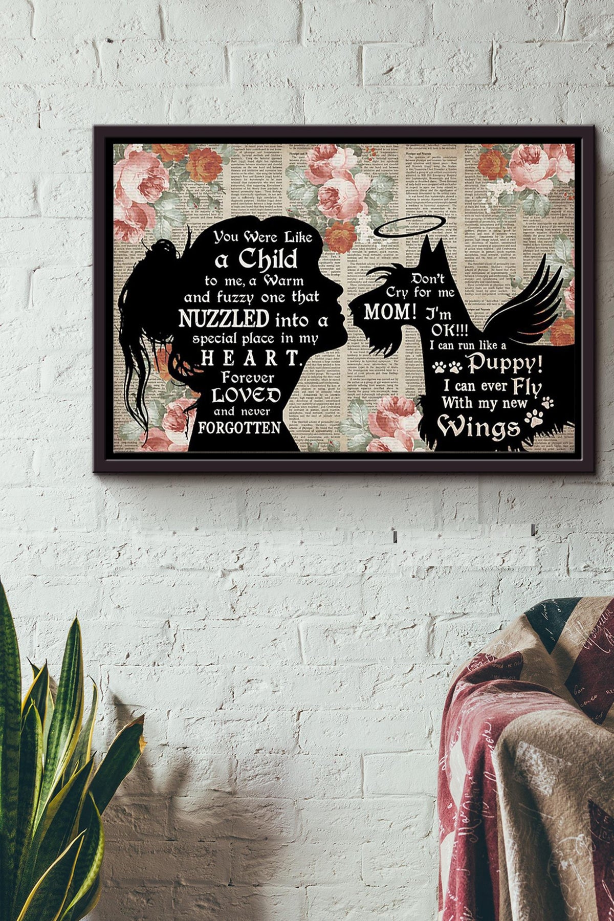 Schnauzer Forever Loved And Never Forgotten Poster n Framed Matte Canvas