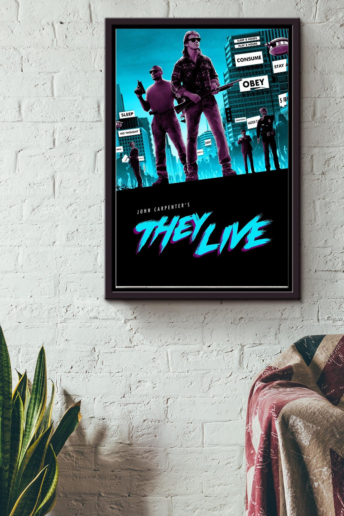 They Live Retro Print Poster Framed Matte Canvas GS20240923117