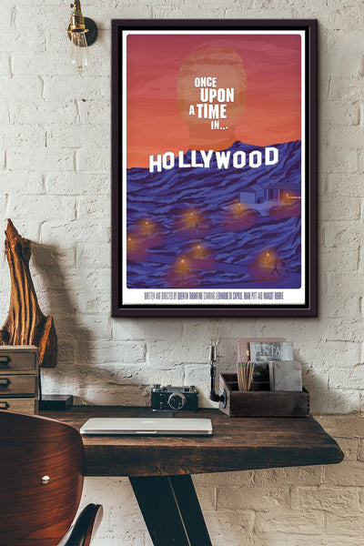 Once Upon A Time In... Hollywood Poster Framed Matte Canvas