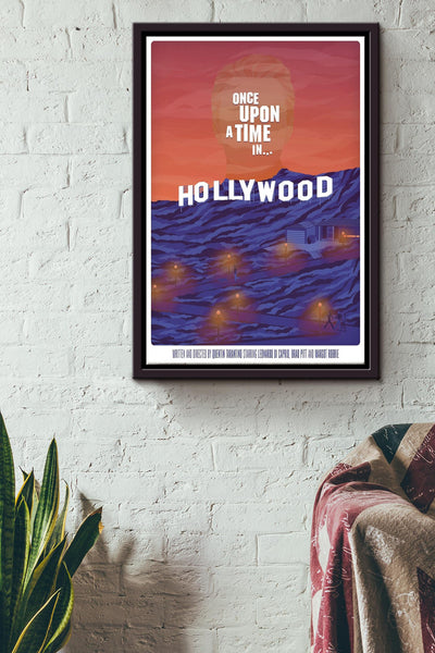 Once Upon A Time In... Hollywood Poster Framed Matte Canvas