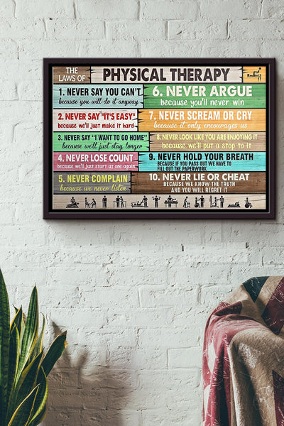 Physical Therapy Poster n Framed Matte Canvas