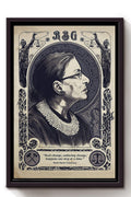 Rbg Real Change Enduring Change Motivation Quote Wall Art For Home Decor Housewarming Framed Canvas Framed Prints, Canvas