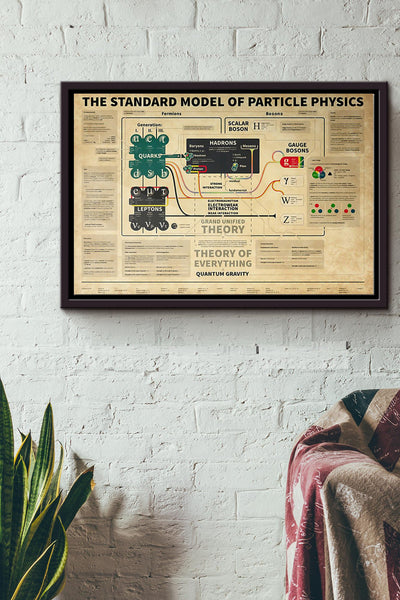 Particle Physics Poster n Framed Matte Canvas