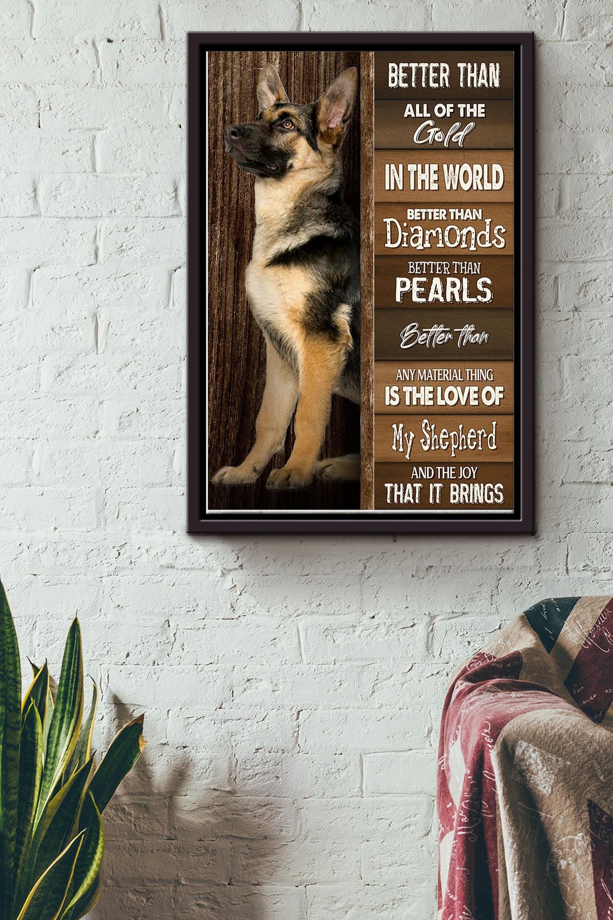 My German Shepherd Dog And The Joy That It Brings Poster Framed Matte Canvas