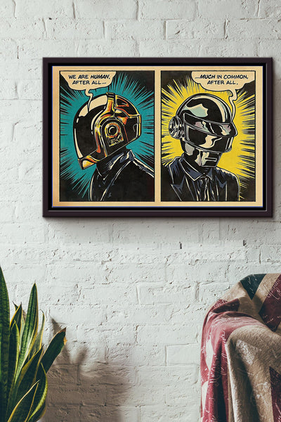 We Are Human After All Muck In Common After All Comic Art Poster n Framed Matte Canvas