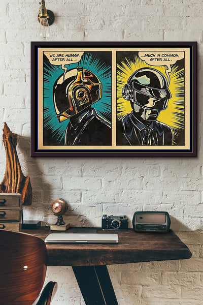We Are Human After All Muck In Common After All Comic Art Poster n Framed Matte Canvas