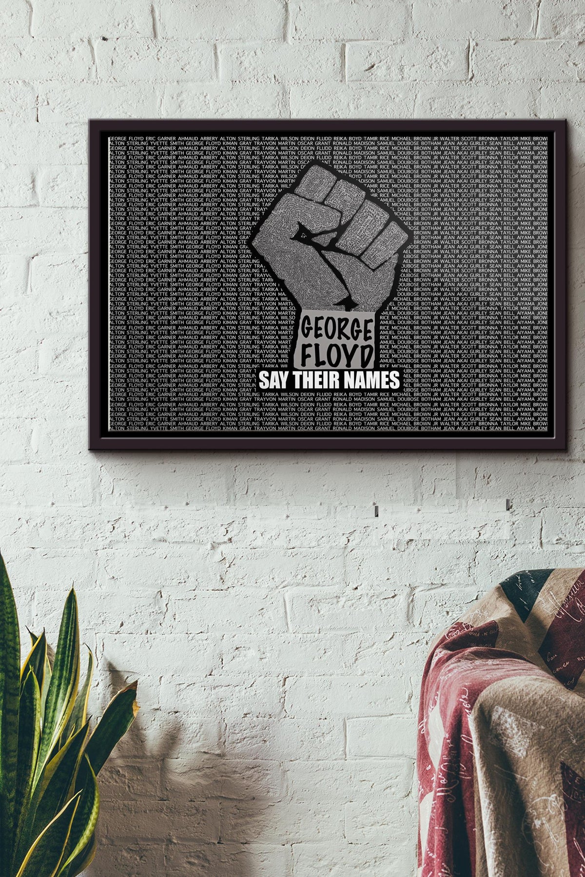 Say Their Names Poster n Framed Matte Canvas