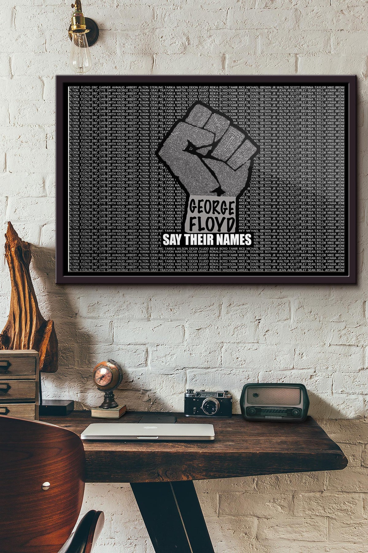 Say Their Names Poster n Framed Matte Canvas