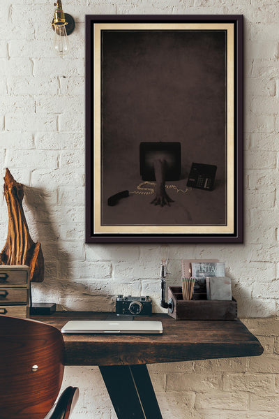 The Ring Minimalist Poster Poster Framed Matte Canvas
