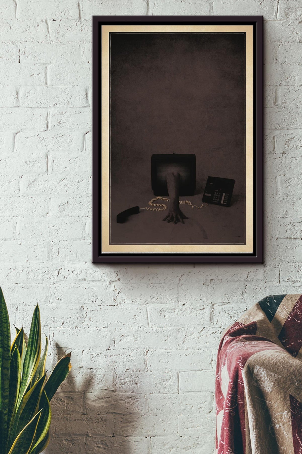 The Ring Minimalist Poster Poster Framed Matte Canvas