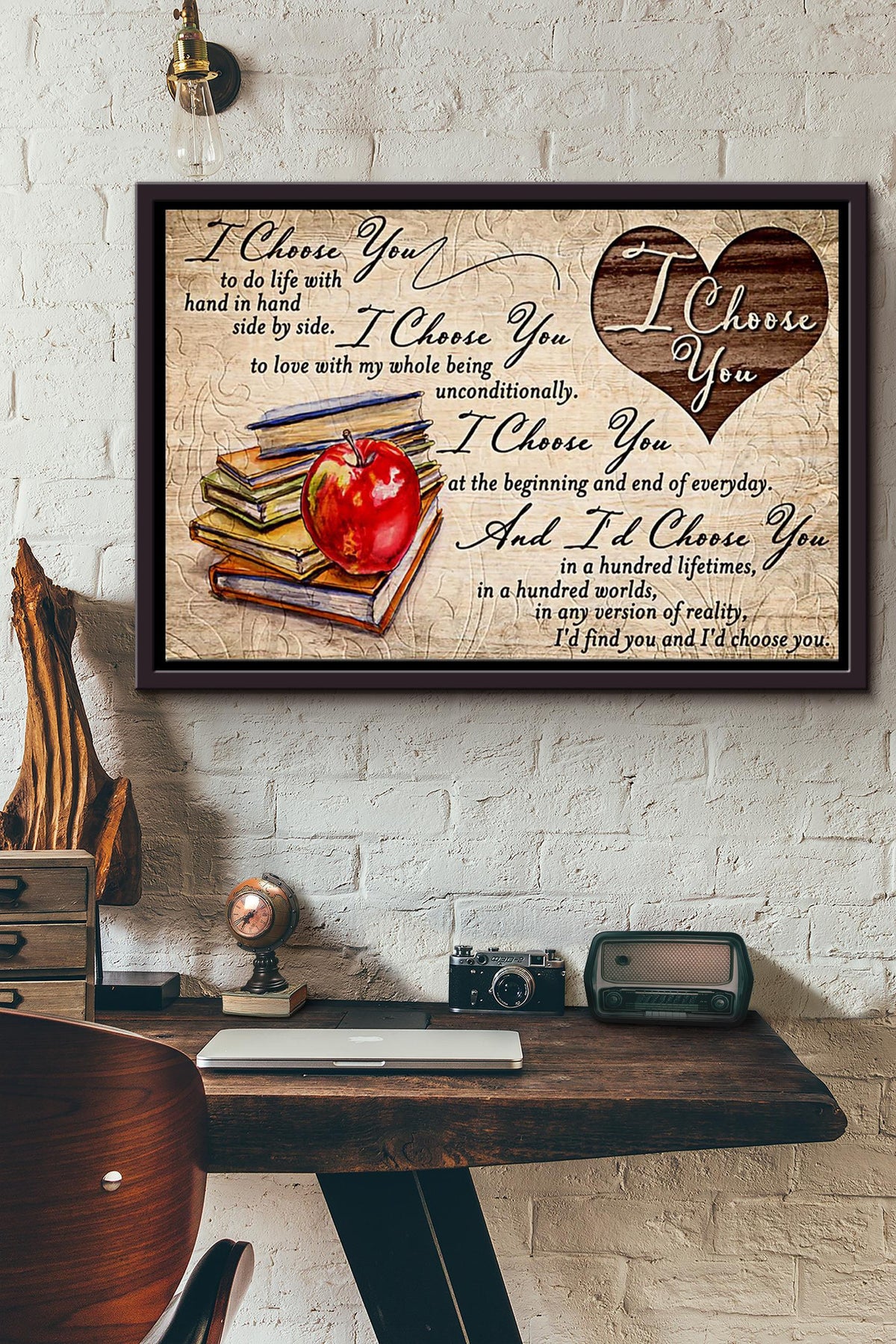 Teacher I Choose You Poster n Framed Matte Canvas