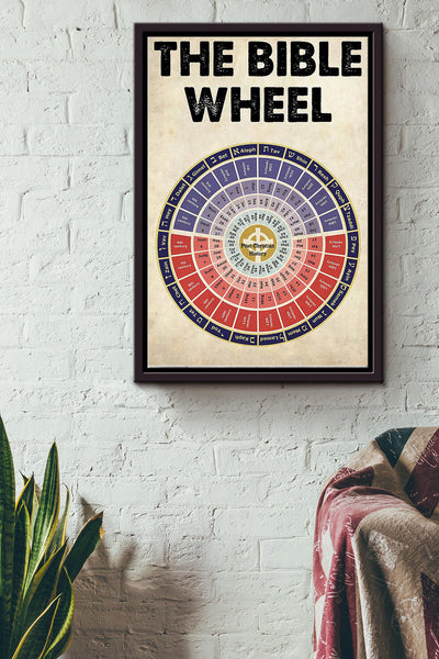 The Bible Wheel Poster Framed Matte Canvas