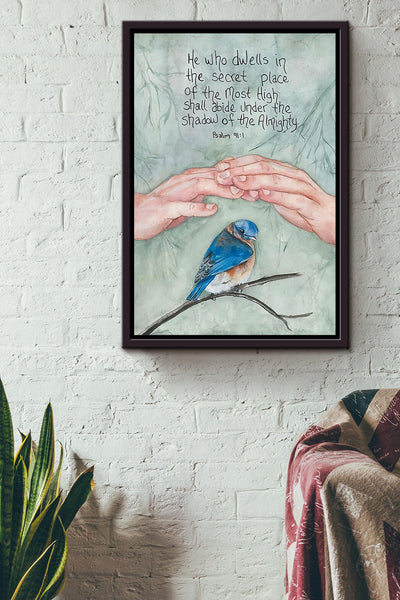 Psalm Memorial Quote Gift For Christant In Memorial Day Framed Canvas