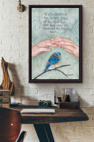 Psalm Memorial Quote Gift For Christant In Memorial Day Framed Canvas