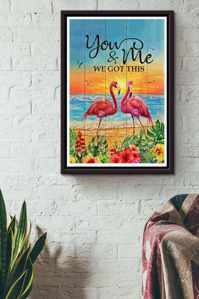 You And Me We Got This Poster - Animals Wall Art - Gift For Lovers Soulmate Sweetheart Sweetie Bedroom Decor Home Decor Framed Matte Canvas Framed Prints, Canvas