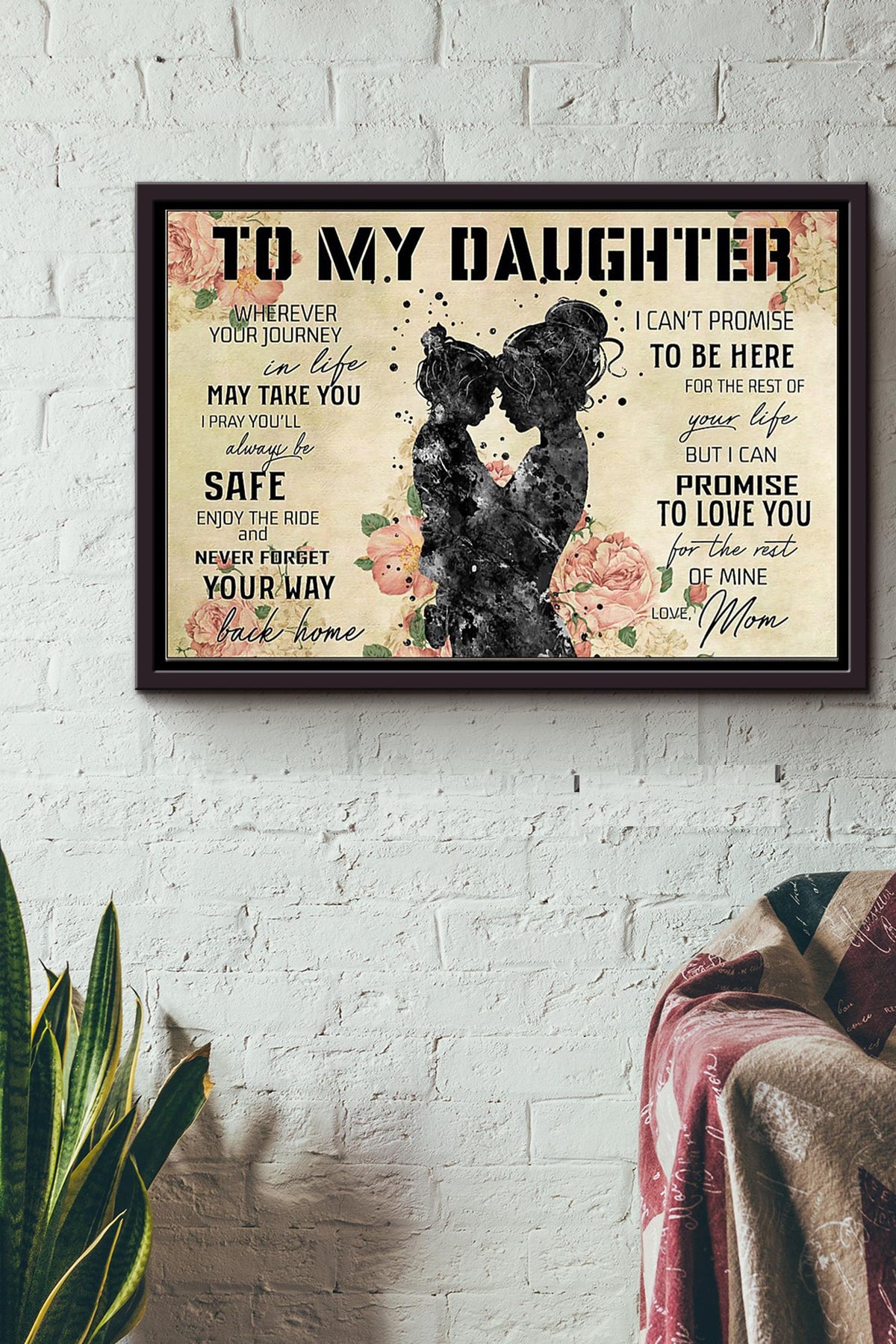 My Daughter I Love You Poster n Framed Matte Canvas