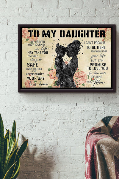 My Daughter I Love You Poster n Framed Matte Canvas