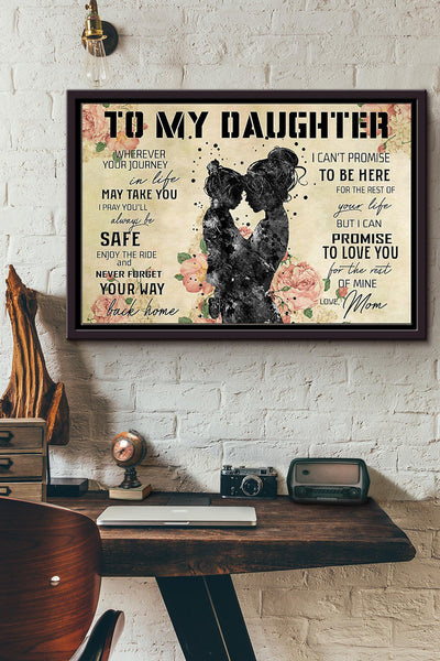 My Daughter I Love You Poster n Framed Matte Canvas