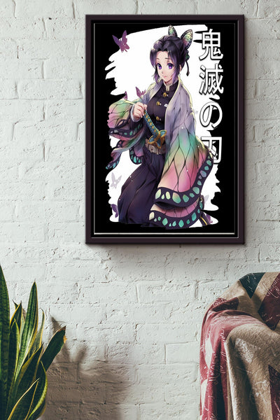 Shinobu Poster Wall Art Framed Matte Canvas Framed Prints, Canvas