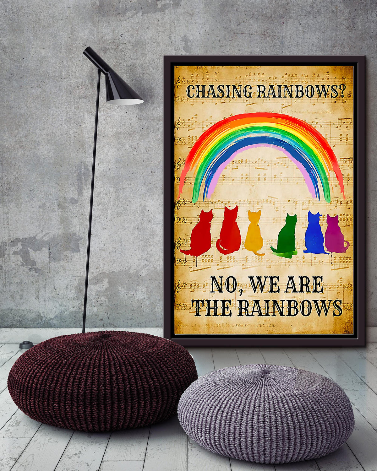 We Are The Rainbows Wall Art For Lgbt Lesbian Gay Idahot Pride Month Framed Matte Canvas Framed Prints, Canvas