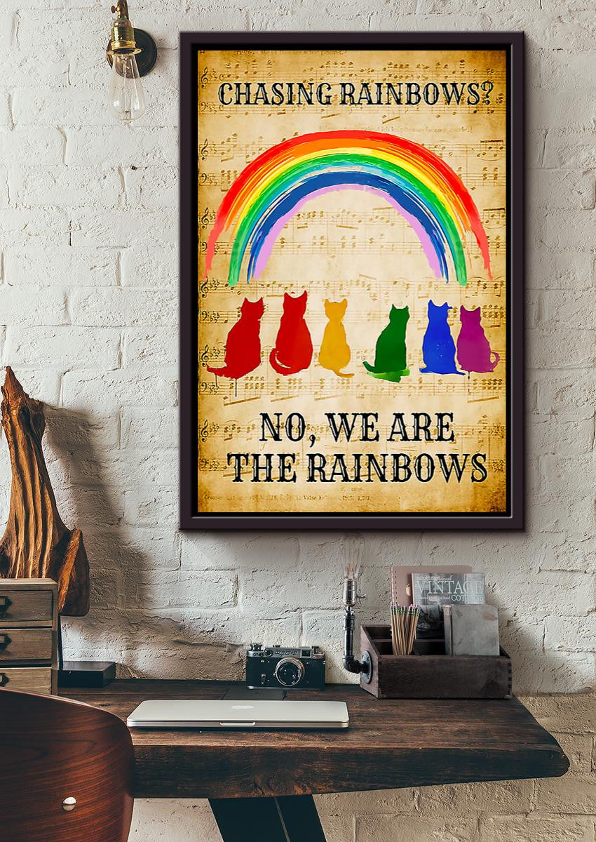 We Are The Rainbows Wall Art For Lgbt Lesbian Gay Idahot Pride Month Framed Matte Canvas Framed Prints, Canvas