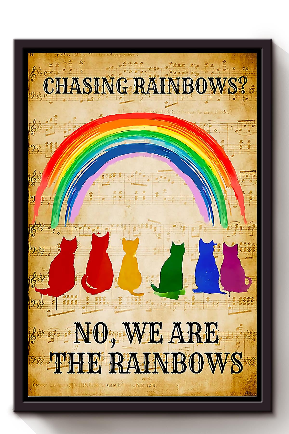 We Are The Rainbows Wall Art For Lgbt Lesbian Gay Idahot Pride Month Framed Matte Canvas Framed Prints, Canvas