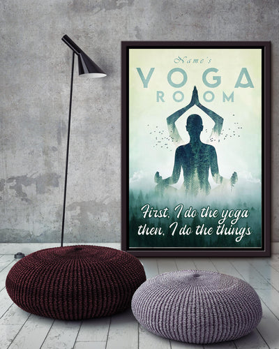Personalised Yoga Room For Yoga Studio Sign Framed Canvas
