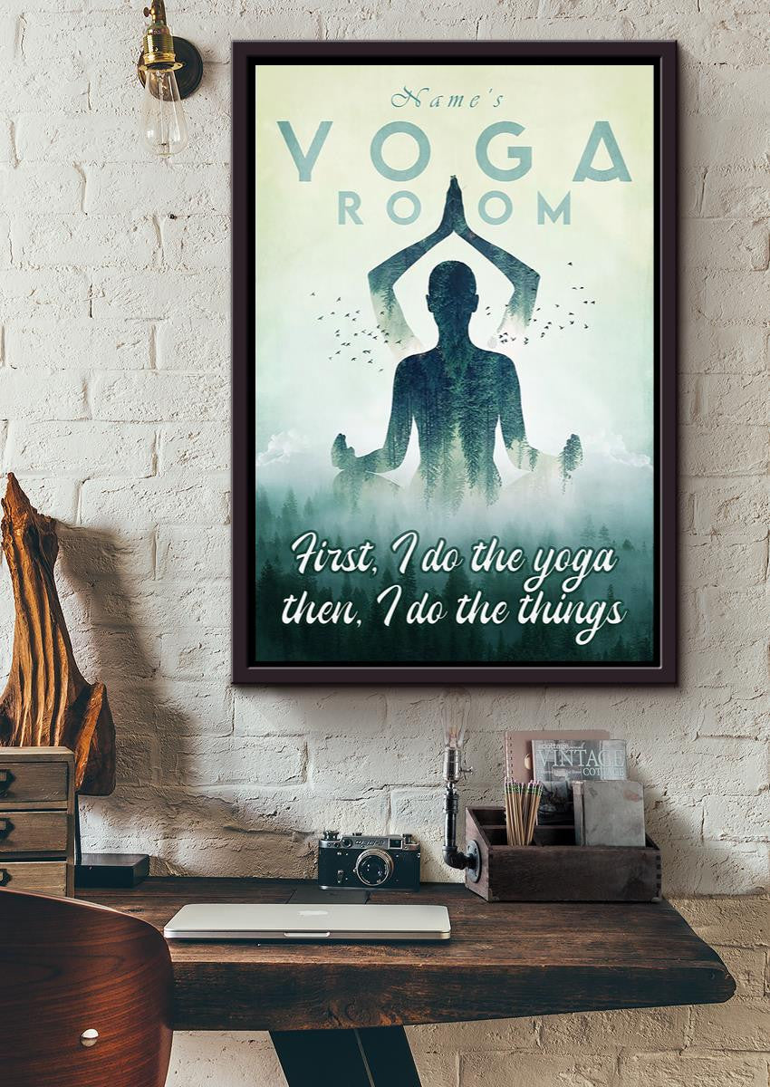 Personalised Yoga Room For Yoga Studio Sign Framed Canvas