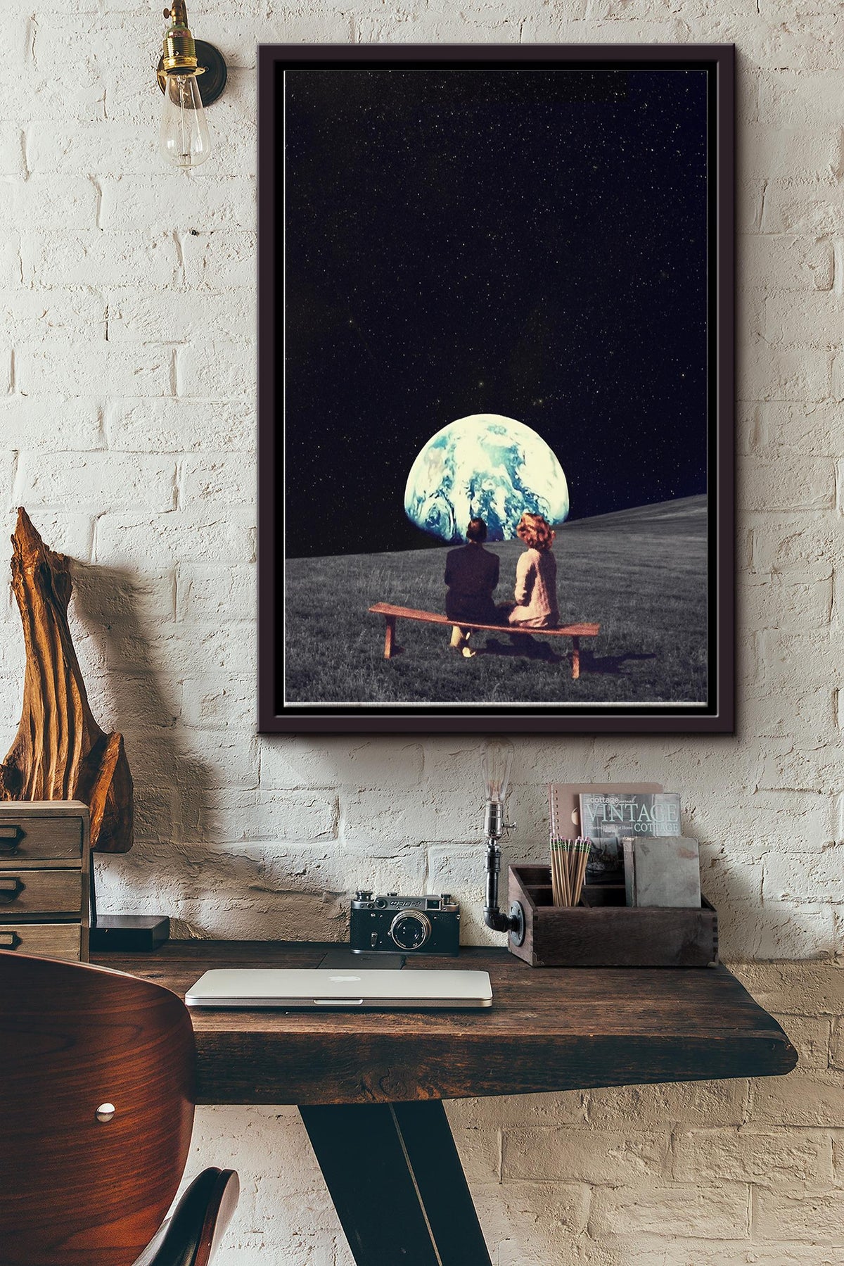 We Used To Live There Poster Framed Matte Canvas