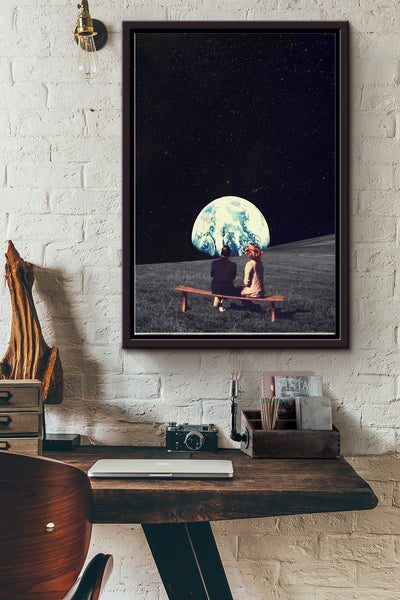 We Used To Live There Poster Framed Matte Canvas