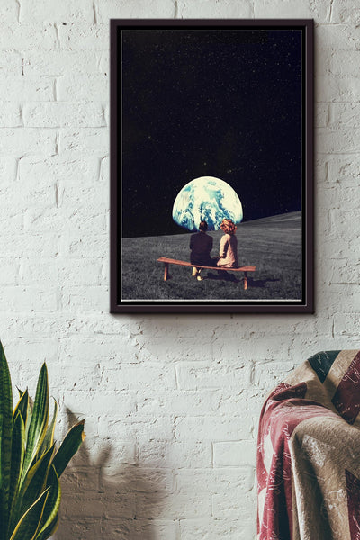 We Used To Live There Poster Framed Matte Canvas